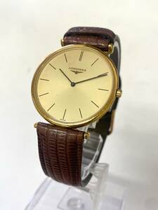 LONGINES Longines Grand Classic wristwatch quartz L4.635.2 Gold round face operation yt040508
