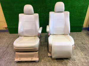 ｒ管理75225 H20 ヴェルファイア GGH20 】★運転席 助手席 電動 フロントシート 左右 助手席 オットマン ベージュ★SRS インフレーター欠品