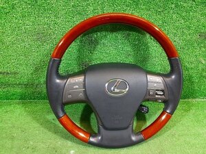 A control 75456 H23 Lexus HS250H ANF10 ]* leather volume wood combination steering wheel horn pad attaching *SRS inflator lack of 