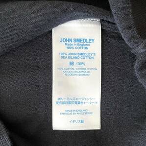 【新品同様】JOHN SMEDLEY ジョンスメドレー シーアイランドコットン 30G 半袖 ニット スキッパー ポロシャツ M ブラック BEAMSF取扱の画像6