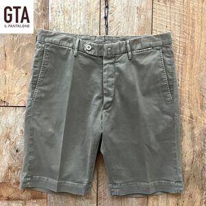 【美品】GTA ジーティーアー SLIM FIT トラウザー ショートパンツ ショーツ 44 オリーブ BEAMSF取扱