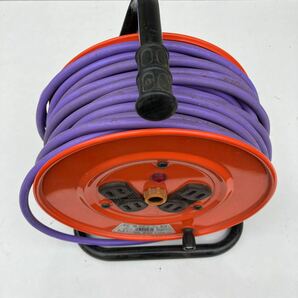 電工ドラム NR-304D（V）ソフトン 室内型 紫 オレンジ 電工ドラム 漏電保護専用 防雨 防塵 屋外型 ドラム 延長コード 日動工業 の画像1