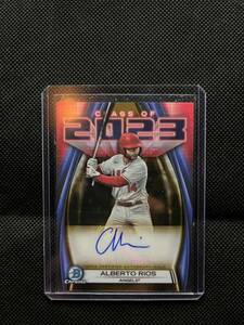 2023 Bowman Draft Baseball Topps Alberto Rios Auto Class of 2023 Gold /50 Angels