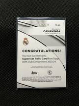 Topps UEFA Club Competitions 2023/24 Eduardo Camavinga Jersey Real Madrid _画像2
