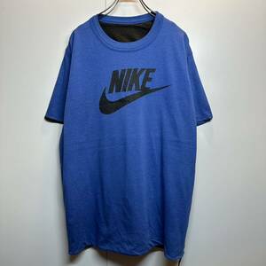 【XL】80s VINTAGE Nike Reversible Print Tee Shirt 80年代 ビンテージ ナイキ リバーシブル プリント Tシャツ 紺タグ USA製 T211