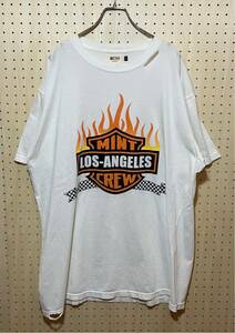 【L】Mint Crew Los Angeles Print Tee Shirt White ミントクルー ロサンゼルス プリント Tシャツ ホワイト 白 半袖 T199