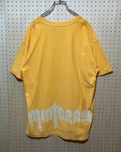 【M】Mint Crew Back Logo Print Tee Shirt Yellowミントクルー バック ロゴ プリント Tシャツ イエロー 黄色 半袖 T200_画像1