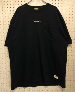 【XL】FR2doko Pocket Tee shirt Black エフアール2 ドコ 刺繍 ロゴ ポケット Tシャツ ブラック 黒 半袖 T245