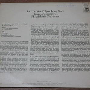 ◆英盤 直筆サイン入り ユージン・オーマンディ指揮フィラデルフィア管弦楽団 ラフマニノフ 交響曲第2番の画像3