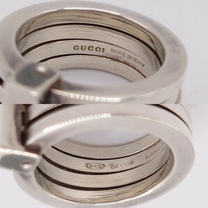 【B02-223】 GUCCI 4連リング 925 刻印 シルバー リング 約12号 メンズ レディース ブランド アクセサリー ジュエリーの画像5