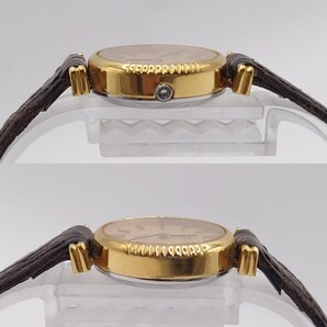【SR-253】 OMEGA deville 1350 レディース 腕時計 クォーツ プッシュリューズ ゴールド 文字盤 アンティーク 純正尾錠 稼働品の画像5