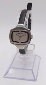 【R1-431】 BULOVA × Dior 手巻き レディース 腕時計 ダブルネーム 2-692249 N3 シルバー ブルー ロゴ金具 アンティーク　稼働品 