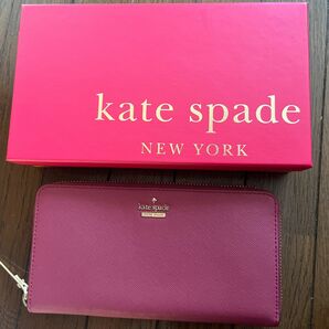 ケイトスペードkatespade New Yorkファスナー長財布　箱付き