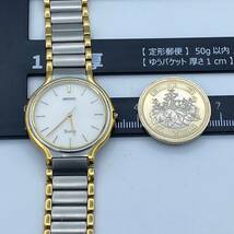 《稼働品》　セイコー　SEIKO　ドルチェ　DOLCE　防水　メンズ腕時計　ホワイト系文字盤　クオーツ　正規ベルト　5E31-6A30_画像6