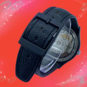 《稼働品》 スウォッチ swatch 1991年 初代オートマチック ブラックモーション スケルトン メンズ腕時計 シルバー系文字盤 ATの画像3