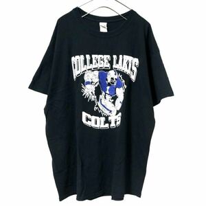 希少 古着 GILDAN COLLEGE LAKES アメフト Tシャツ