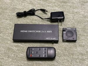 HDMI SWITCHER 3×1 HIFI 4K60Hz・3D ARC HDR対応 HDMI2.0切替器 3入力1出力 + 音声分離　ARC対応 hdmiスイッチャー