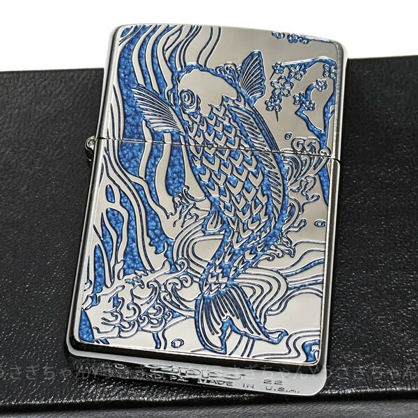 zippo☆両面加工☆昇鯉/夫婦鯉☆BL☆縁起物☆ジッポ ライター