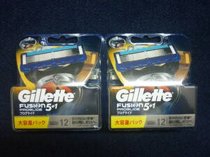 新品　送料無料　ジレット　フュージョン5＋1　プログライド　替刃 12コ入×2箱 ( 替刃合計 24コ )　Gillette　FUSION　PROGLIDE 