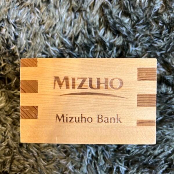 ひのき升（Mizuho Bank みずほ銀行　ロゴ入りマス）