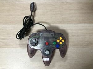 N64 ニンテンドー64 周辺機器 コントローラー クリアパープル 動作確認済み 【管理 18296】【B】