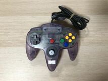 N64 ニンテンドー64 周辺機器 コントローラー クリアパープル 動作確認済み【管理 18182】【B】_画像1