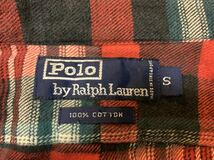 POLO RALPH LAUREN ラルフローレン ネルシャツ チェック柄長袖シャツ ジョニーデップ着 Sサイズ_画像3