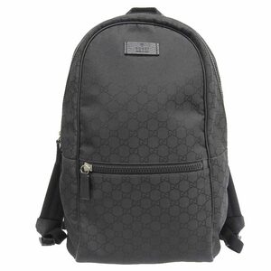 グッチ GUCCI バックパック リュックサック GGナイロン/レザー ブラック 449181 中古 新入荷 GU0567