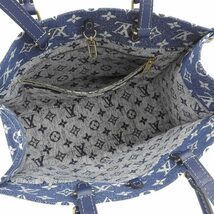 ルイヴィトン LOUIS VUITTON モノグラム ジャガードデニム オンザゴーMM トートバッグ ショルダー マリーヌ M59608 中古 新入荷 LV1551_画像6