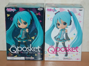 Qposket* Hatsune Miku all 2 kind set new goods * unopened A color B color figure 