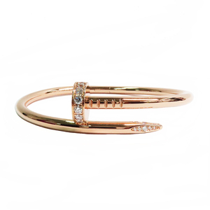 [ Nagoya ] Cartier ju -stroke ankle bracele 750PG pink gold diamond #17 men's lady's [ finishing settled ]