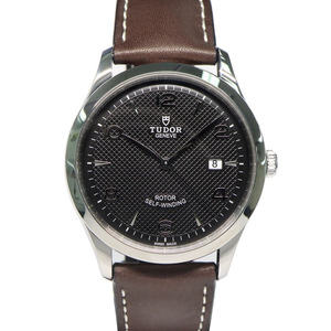 [ Nagoya ]chu-da-1926 41MM 91650 black SS leather self-winding watch Tudor men's wristwatch man [ new goods ]
