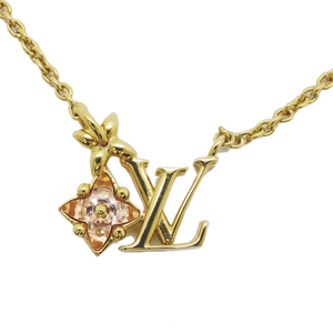 [ Tempaku ] Louis Vuitton колье * Lulu грамм M00783 LV signature Logo цветок -тактный las ювелирные изделия женский 