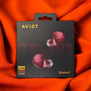 AVIOT アビオットTE-W1 完全ワイヤレスイヤホン ハイブリッドノイズキャンセリング/Bluetooth対応 　レッド