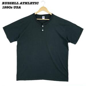 RUSSELL ATHLETIC T-Shirts 1990s XXL T276 ラッセル Tシャツ ヘンリーネック 1990年代 アメリカ製