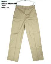 USMC KHAKI CTN/POLY TWILL TROUSERS 1975s W31 L33 PA033 Vintage Deadstock 米海兵隊 チノパン 1970年代 ヴィンテージ デッドストック_画像1