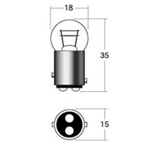 M＆H バイク ウィンカー・テール球 ウィンカーポジション球 A5407OR(オレンジ) 12V21/5W A5407 OR