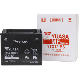  Taiwan Yuasa ( Thai one Yuasa ) bike battery TYTX12-BS (YTX12-BS interchangeable ) fluid including in a package fluid another air-tigh type MF battery 