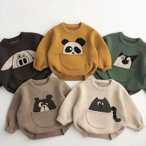[130cm] baby sweater child clothes man girl long sleeve .... protection against cold warm stylish pretty 5 сolor selection possible 