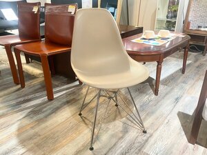 Y-03037 Herman Miller イームズプラスチックシェルサイドチェア グレー スツール ハーマンミラー ワイヤーベース 店舗引取歓迎