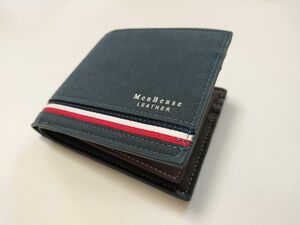二つ折り財布 PUレザー 軽量 コンパクト　シンプル ウォレット
