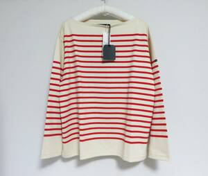 OUTIL TRICOT AAST 0 エクリュ レッド ボーダー ユニセックス フランス製 ウティ バスク シャツ ボートネック カットソー Tシャツ TORICOT