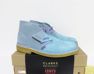  новый товар Clarks × LEVI*S VINTAGE CLOTHING Desert Boot UK7.5 US8.5 голубой Portugal производства Levi's Clarks desert boots LVC LEVIS