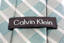 カルバンクライン ブランド ネクタイ チェック柄 格子柄 シルク 日本製 メンズ グリーン Calvin klein_画像4
