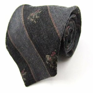  chaps Ralph Lauren brand necktie silk wool stripe pattern total pattern men's black CHAPS Ralph Lauren