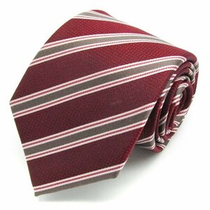  Renoma brand necktie silk stripe pattern men's red renoma