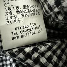 【人気】millot マイヨ　ギンガムチェックシャツ　0 サイズ　ホワイト、ブラック　レディース　日本製_画像9