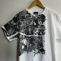 【古着】 volcom 半袖Tシャツ　mサイズ メンズ　ホワイト　総柄　ナイスデザイン_画像2