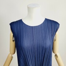 美COLOR【未使用品級】プリーツプリーズ　チュニック　サイズ3 ネイビー　PLEATS PLEASE ISSEY MIYAKE カットソー　ワンピース_画像6