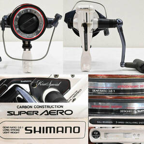 H682●SHIMANO シマノ リール 3個セット SUPER AERO EV / SUPER AERO KISUSPECIAL / AEROCAST 9000 EX スピニングリール 釣り具 の画像7